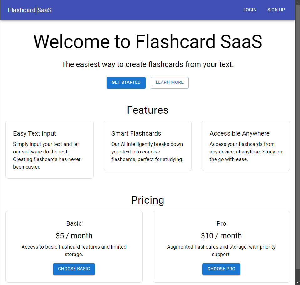 AI Flashcards Saas