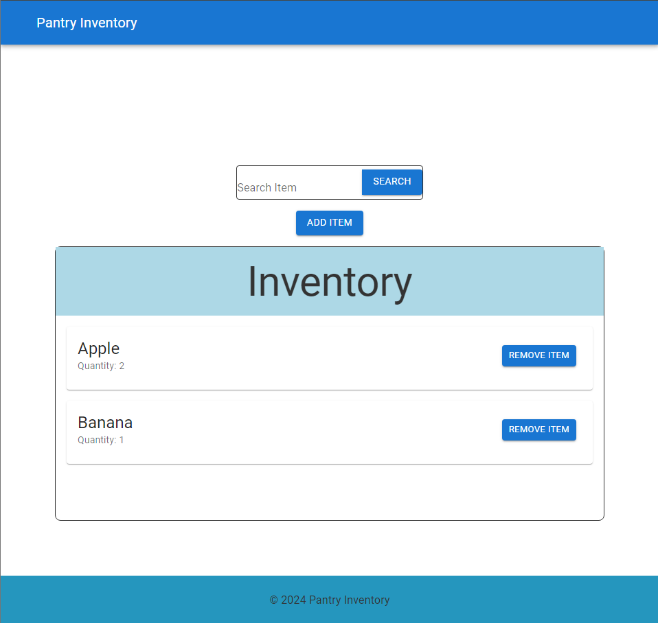 Pantry Tracker